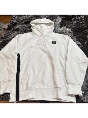 Nike Fleece Basketball Hoodie 'Sabrina' - White - FV3205-121 - Men's Size Medium